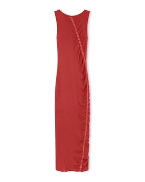 Red Contrast Knit Dress