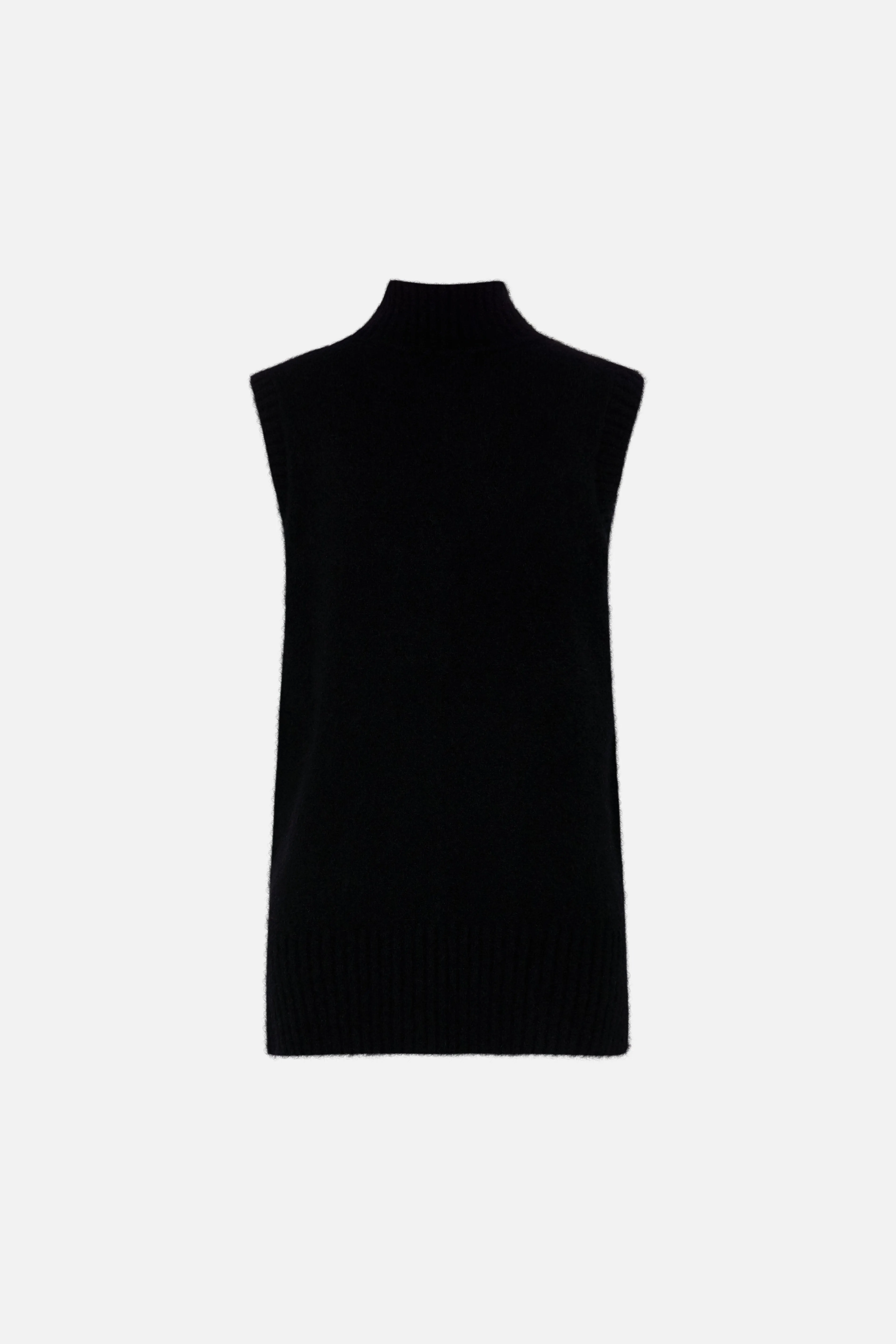 RELAXED SLEEVELESS TURTLENECK KNIT TOP AMSTERGLAM