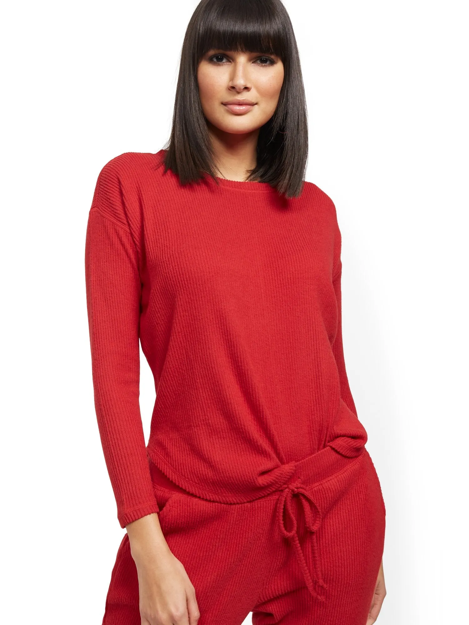 Ribbed-Knit Top