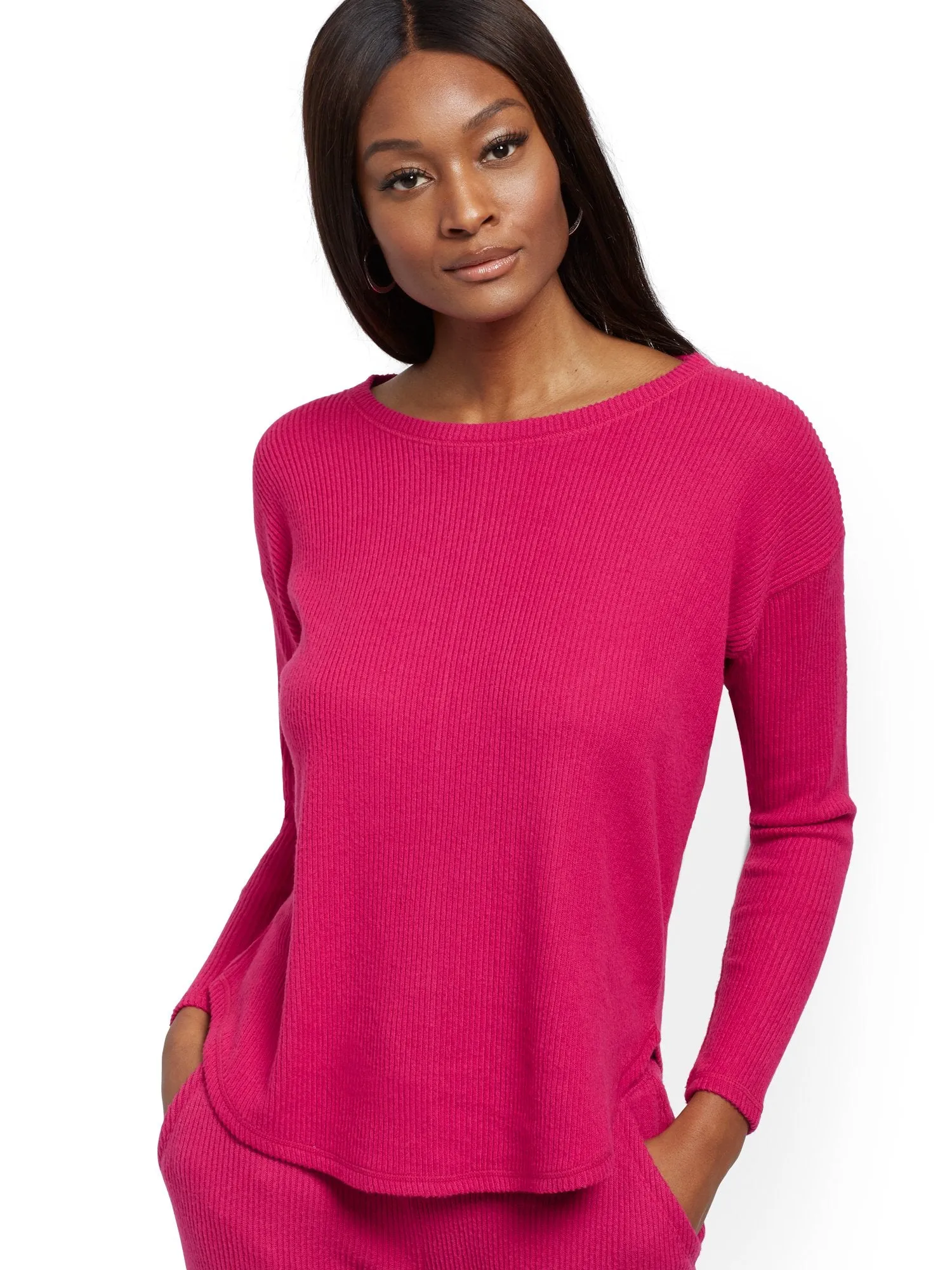 Ribbed-Knit Top