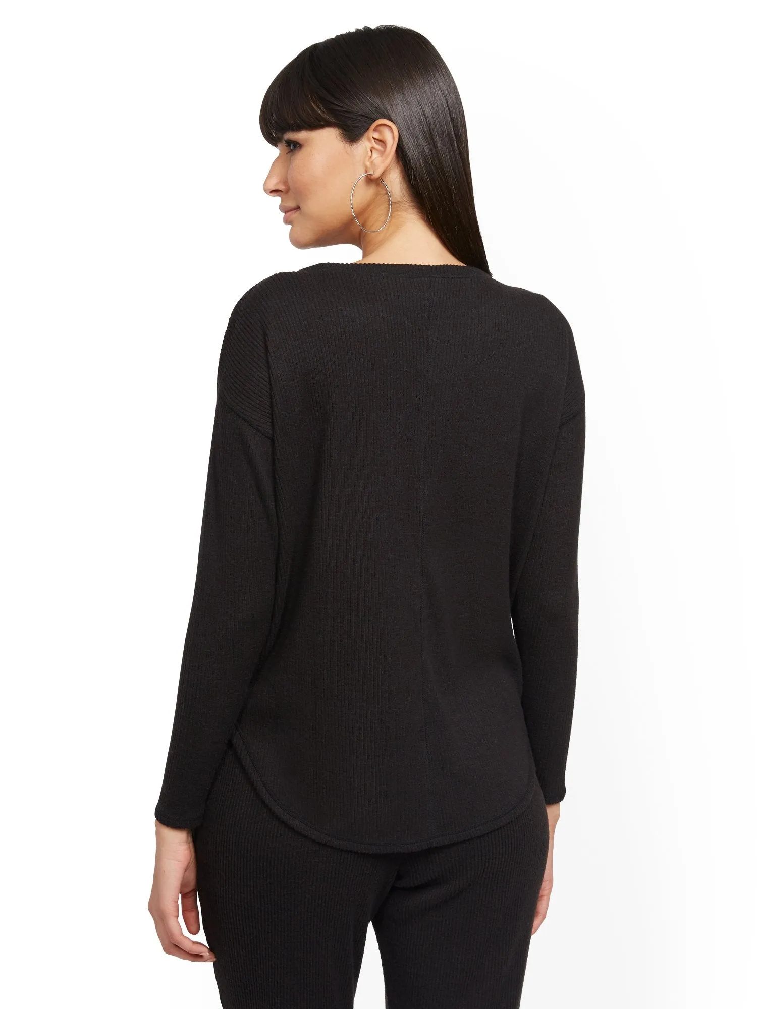 Ribbed-Knit Top