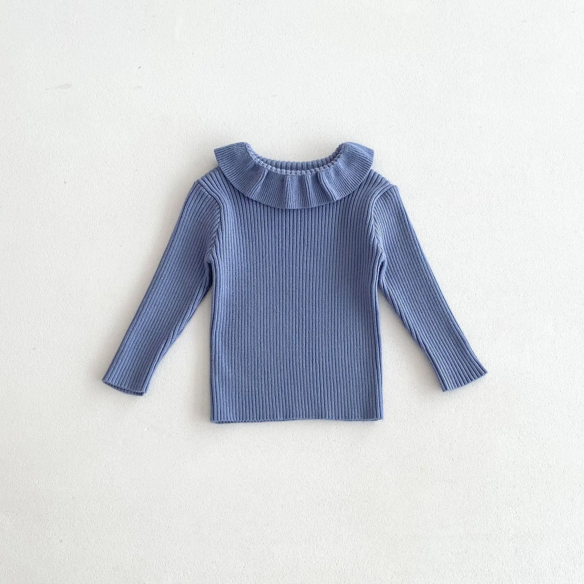 Ruffle Neckline Fall Sweater