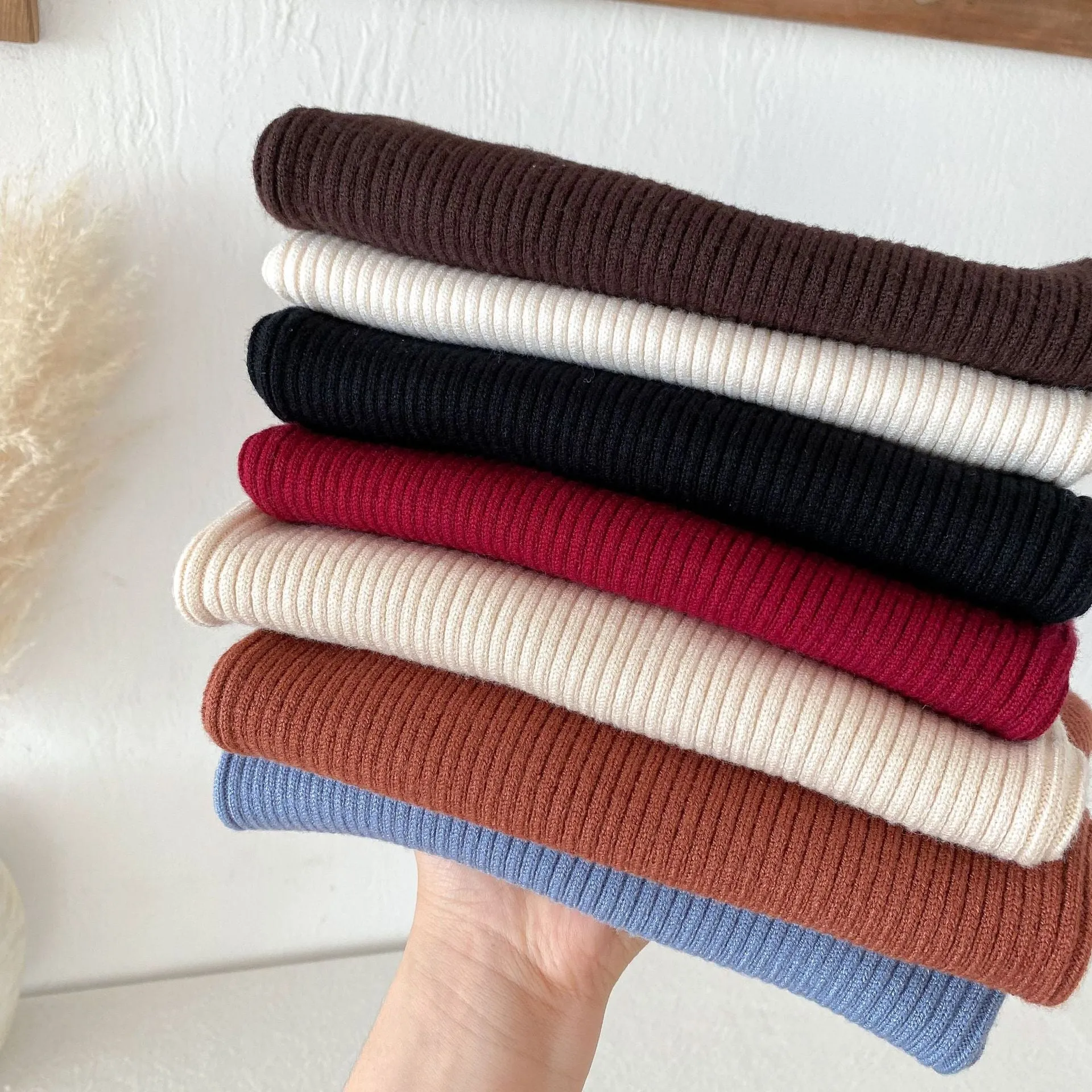 Ruffle Neckline Fall Sweater