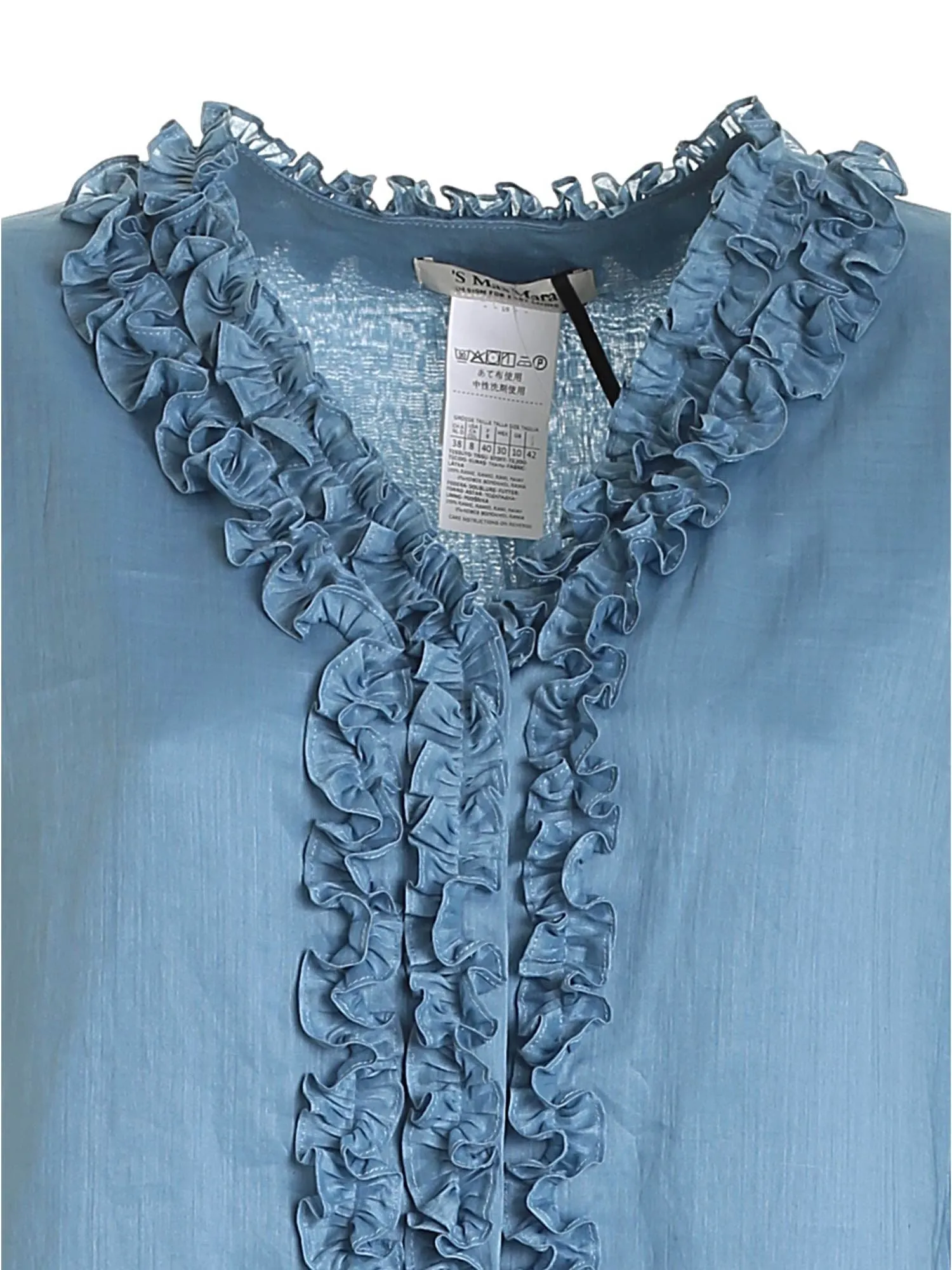 'S Max Mara V-Neck Ruched Neck Top