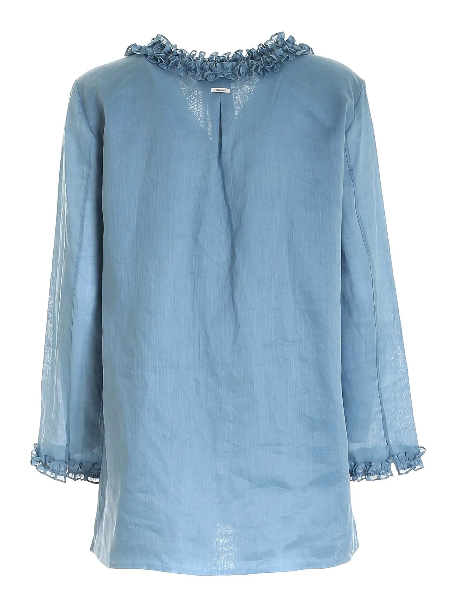 'S Max Mara V-Neck Ruched Neck Top
