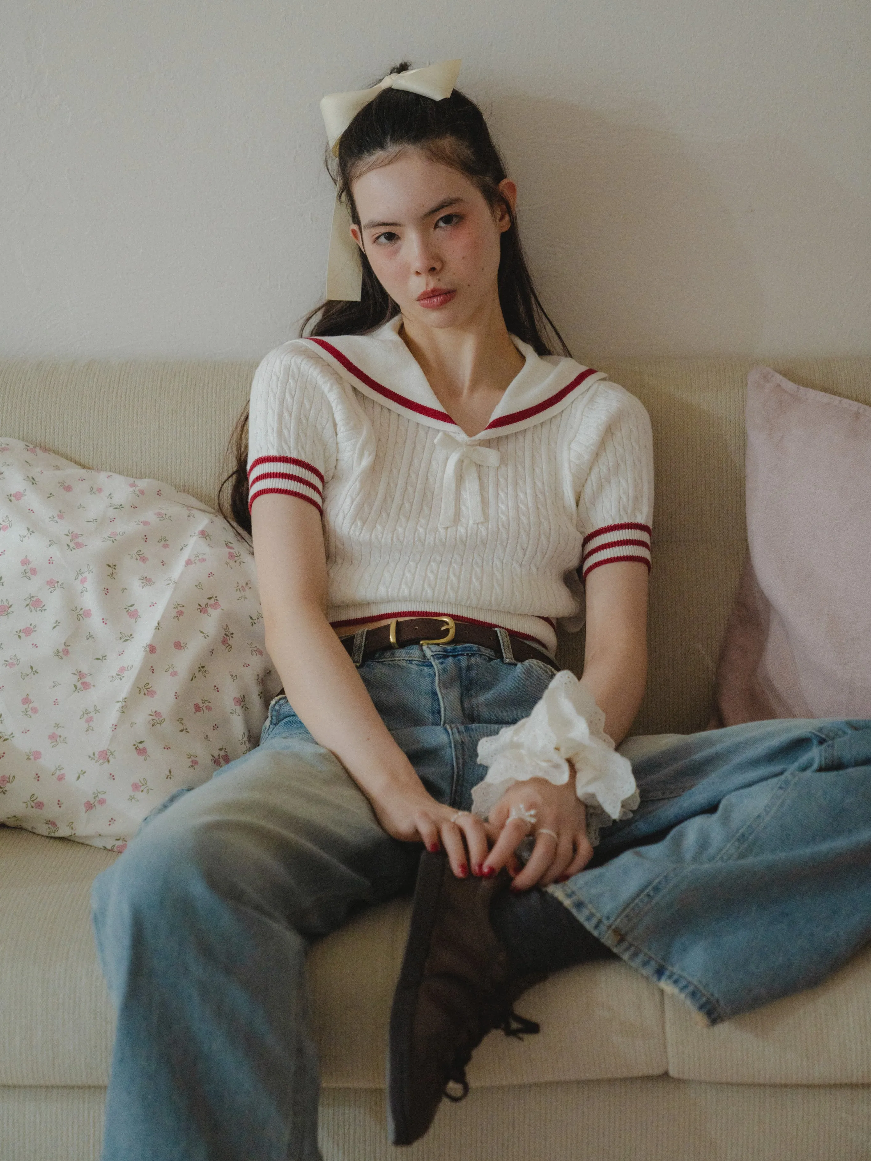 Sailor Collor Knit Top
