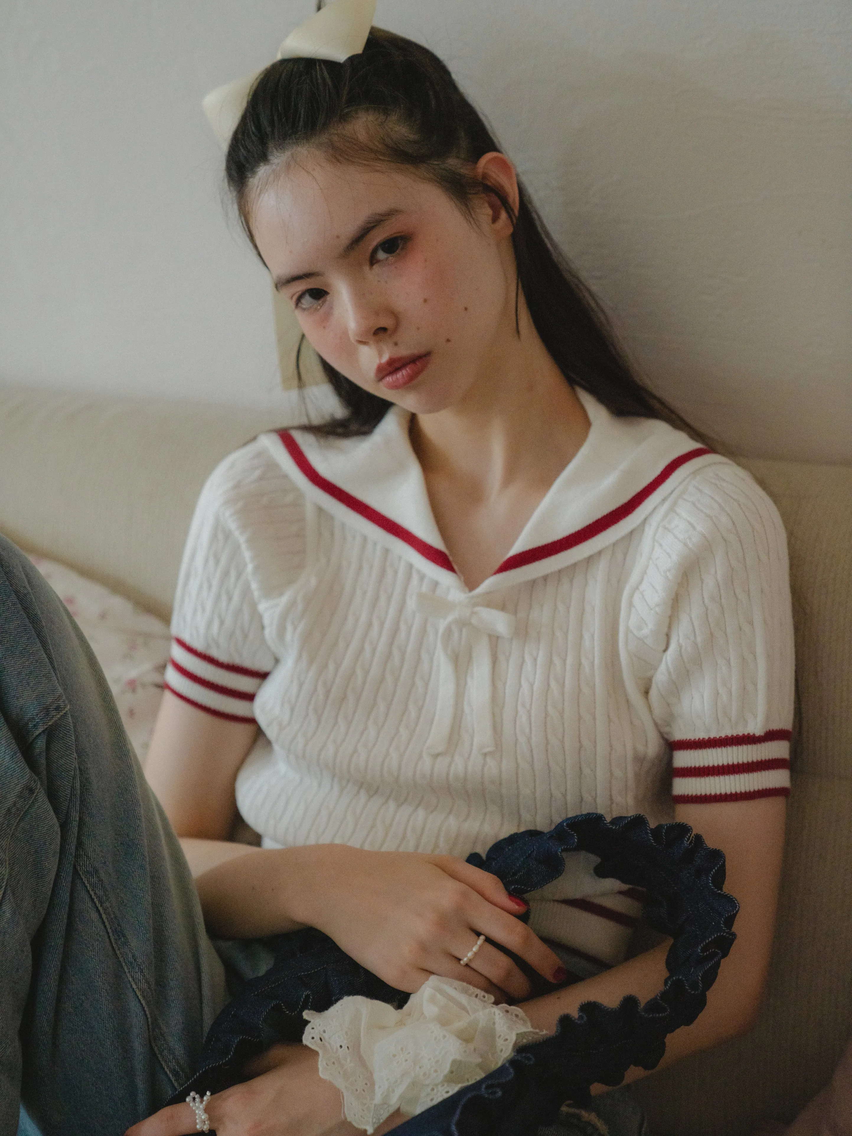 Sailor Collor Knit Top