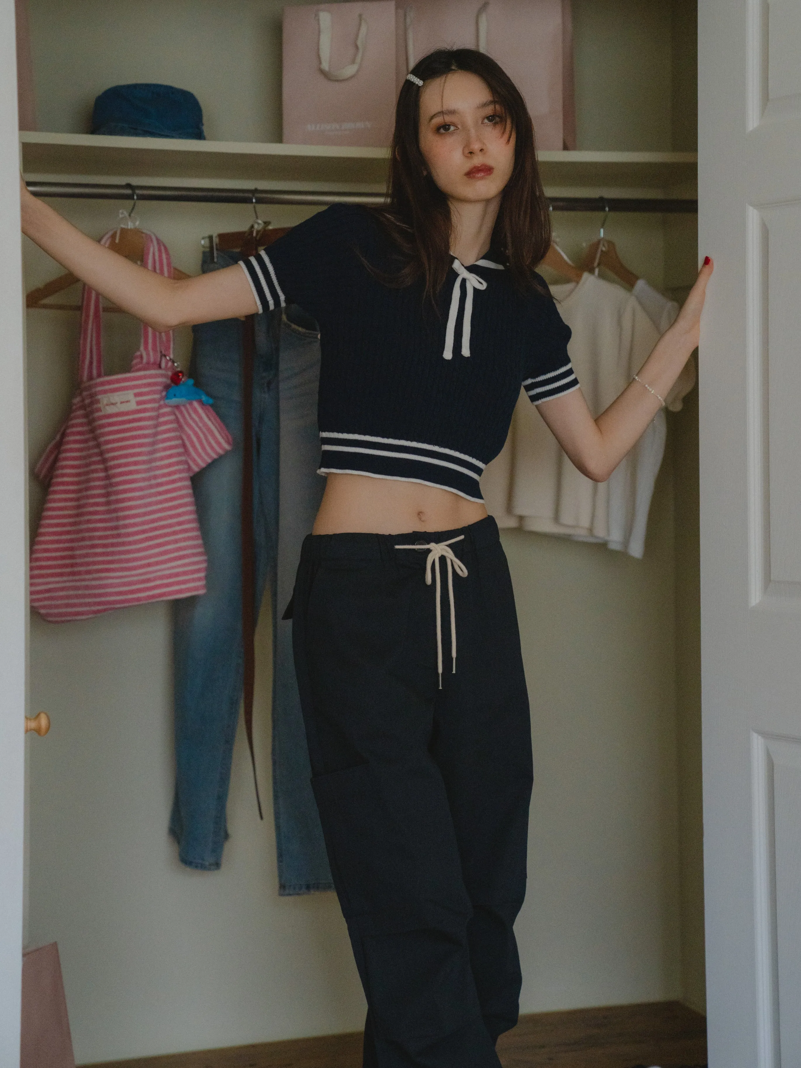 Sailor Collor Knit Top