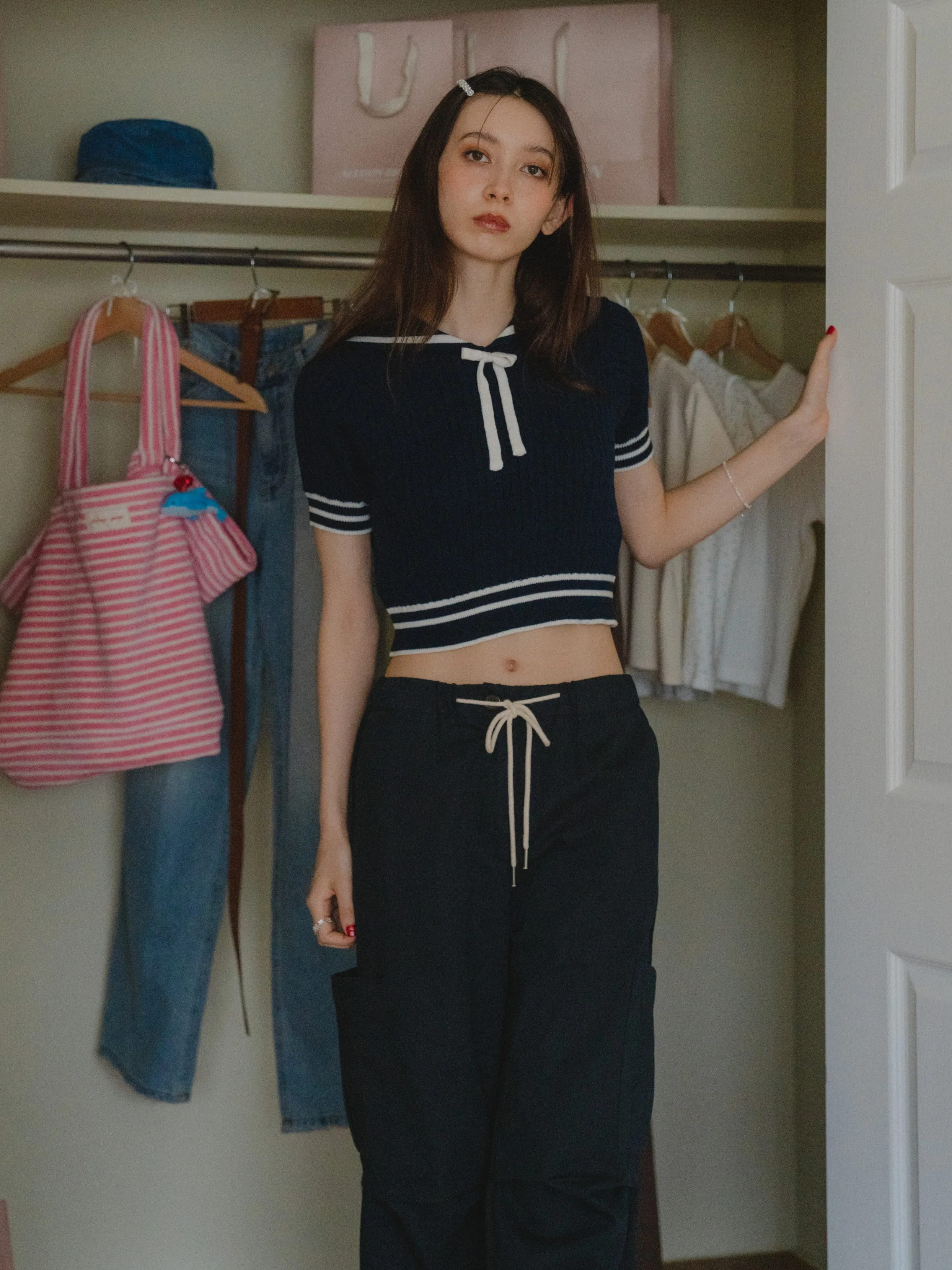 Sailor Collor Knit Top