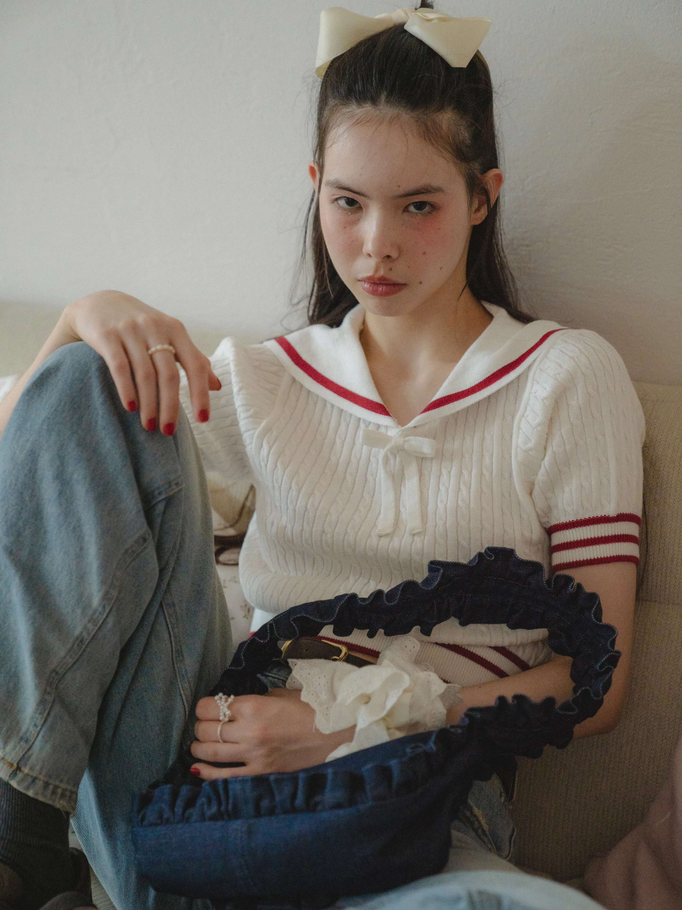 Sailor Collor Knit Top