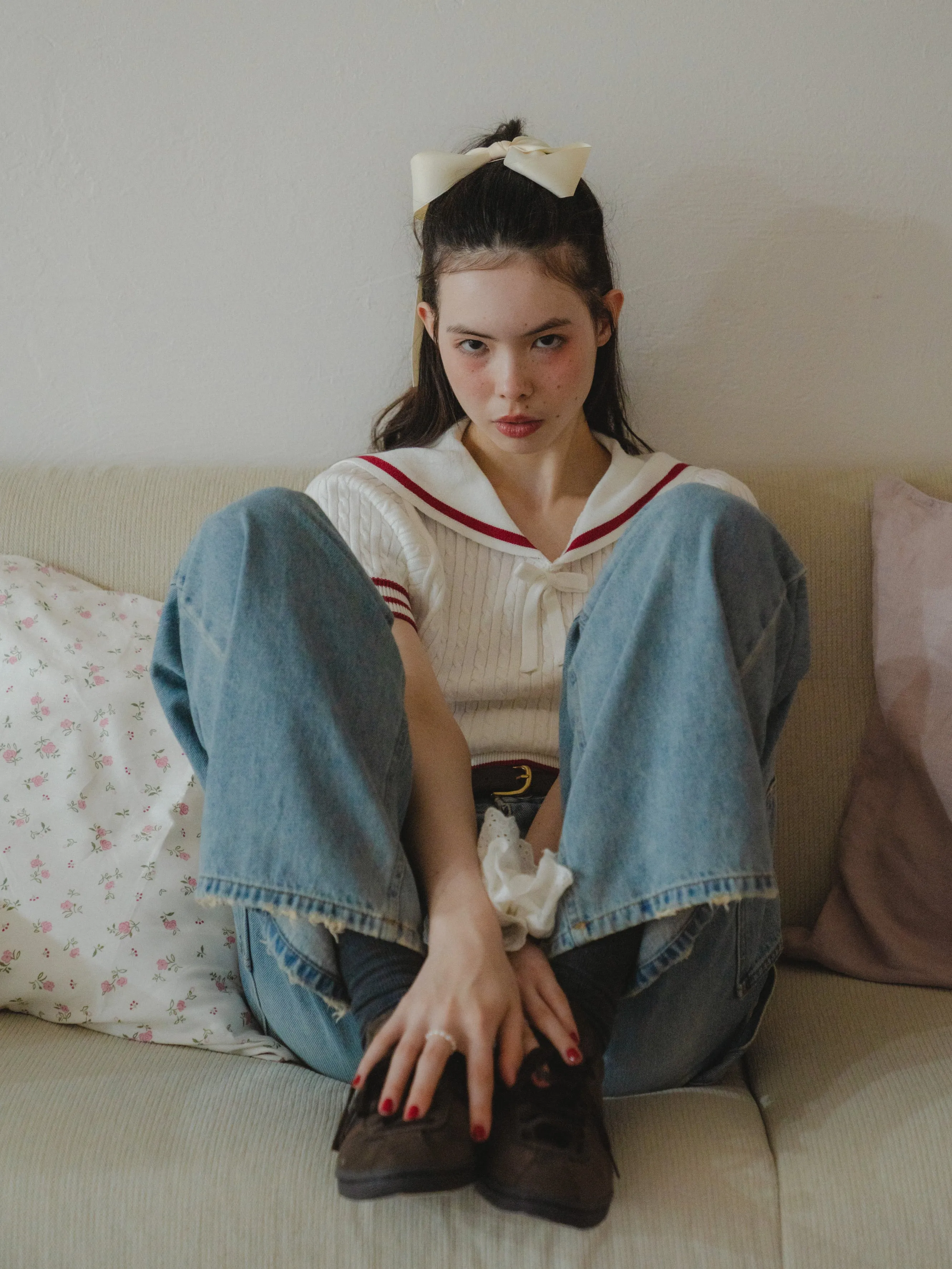 Sailor Collor Knit Top