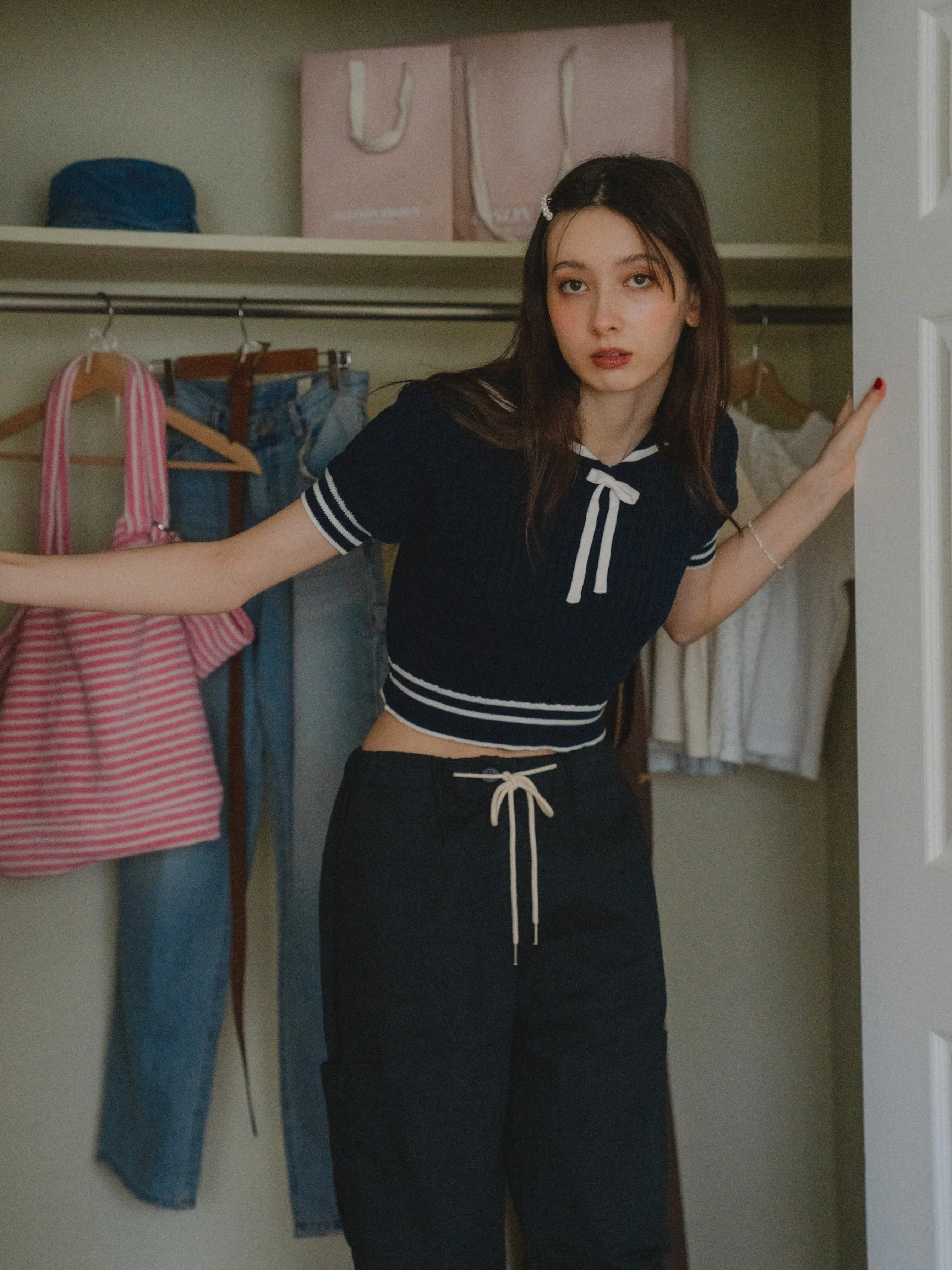 Sailor Collor Knit Top
