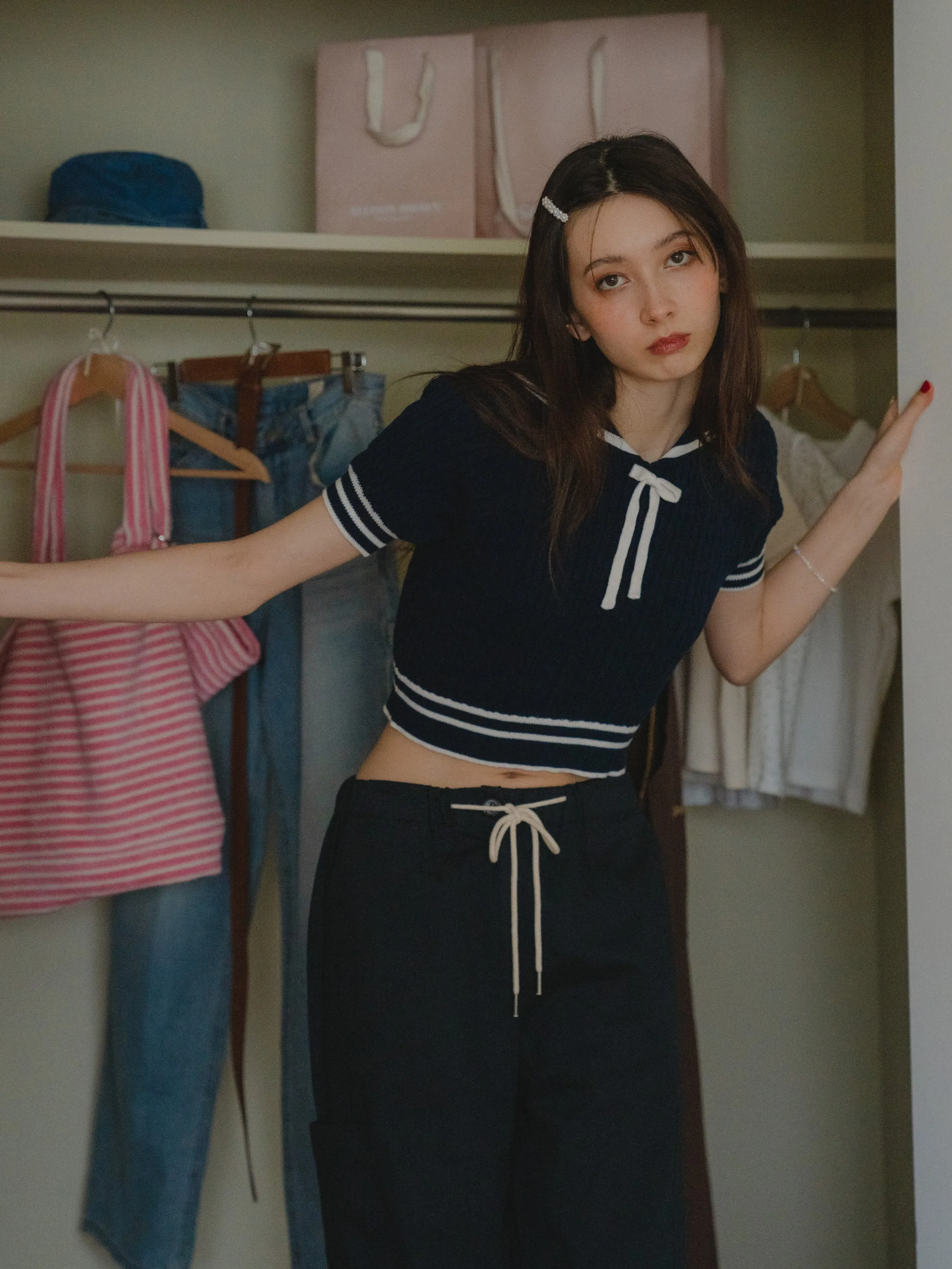 Sailor Collor Knit Top