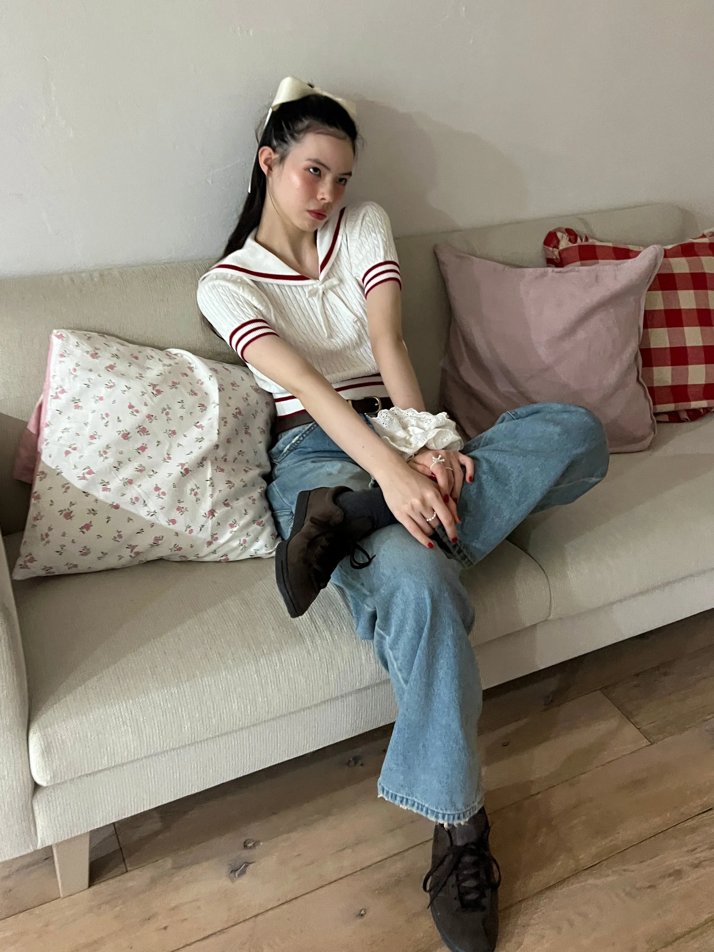 Sailor Collor Knit Top