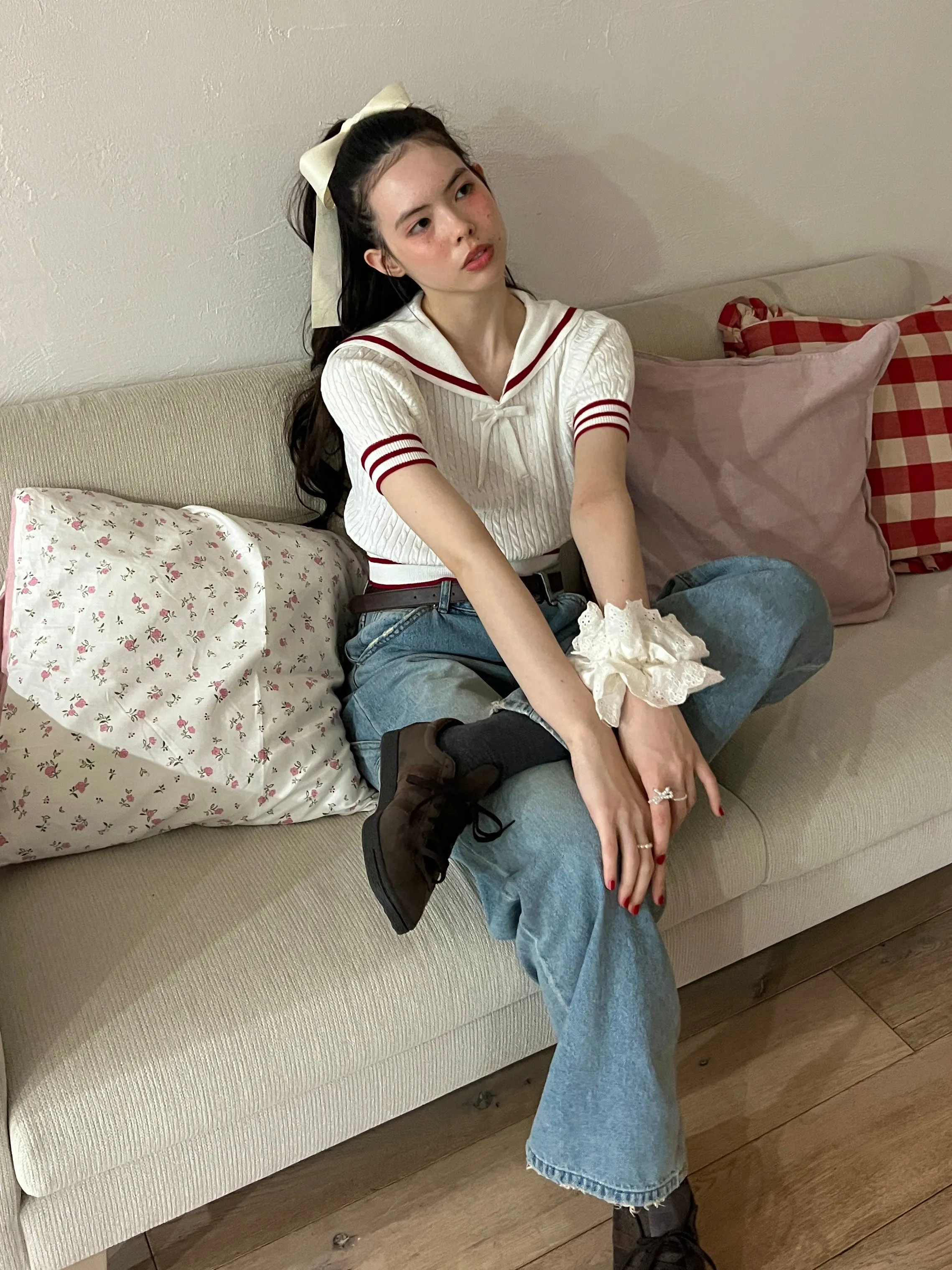 Sailor Collor Knit Top