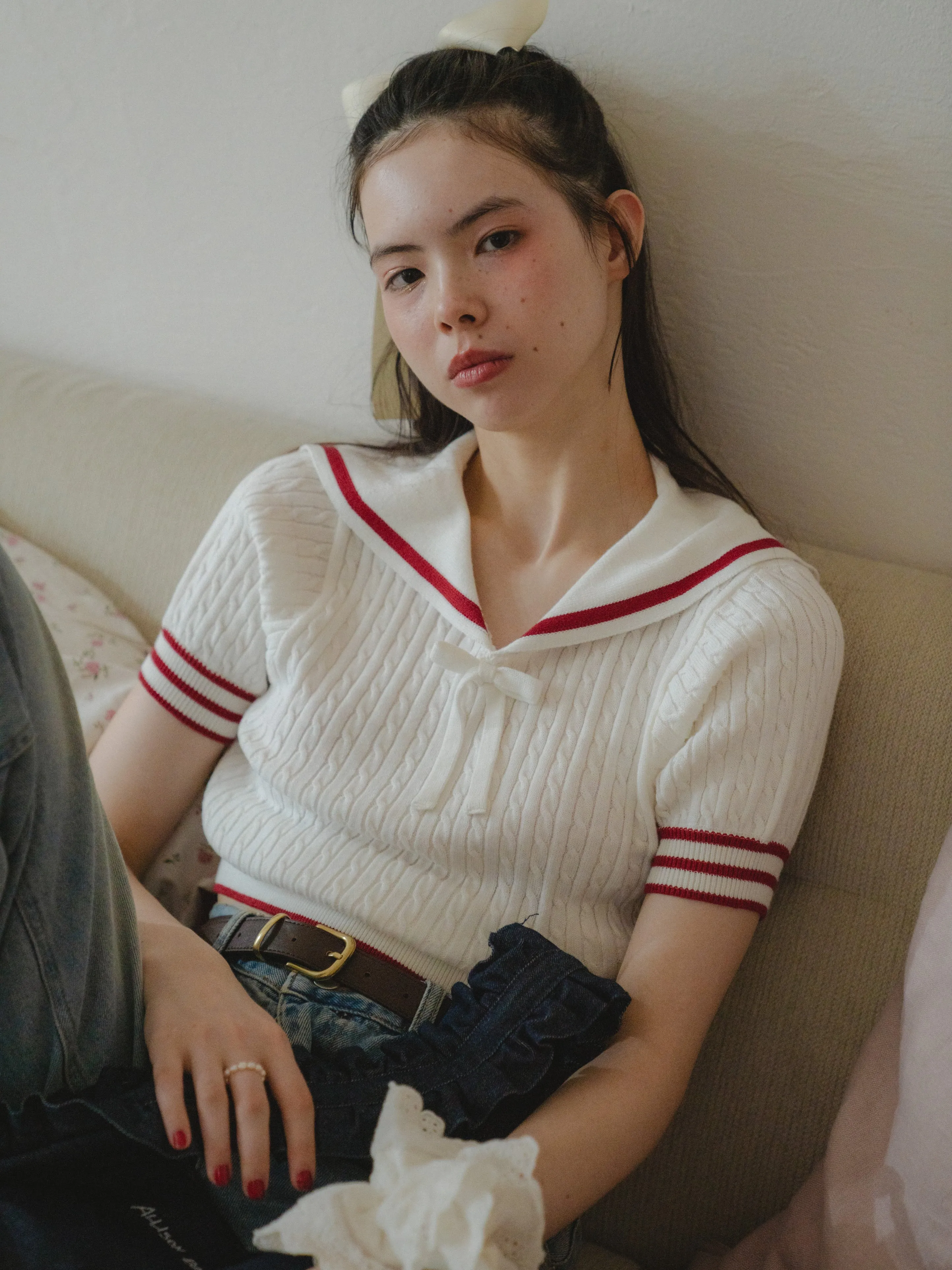 Sailor Collor Knit Top