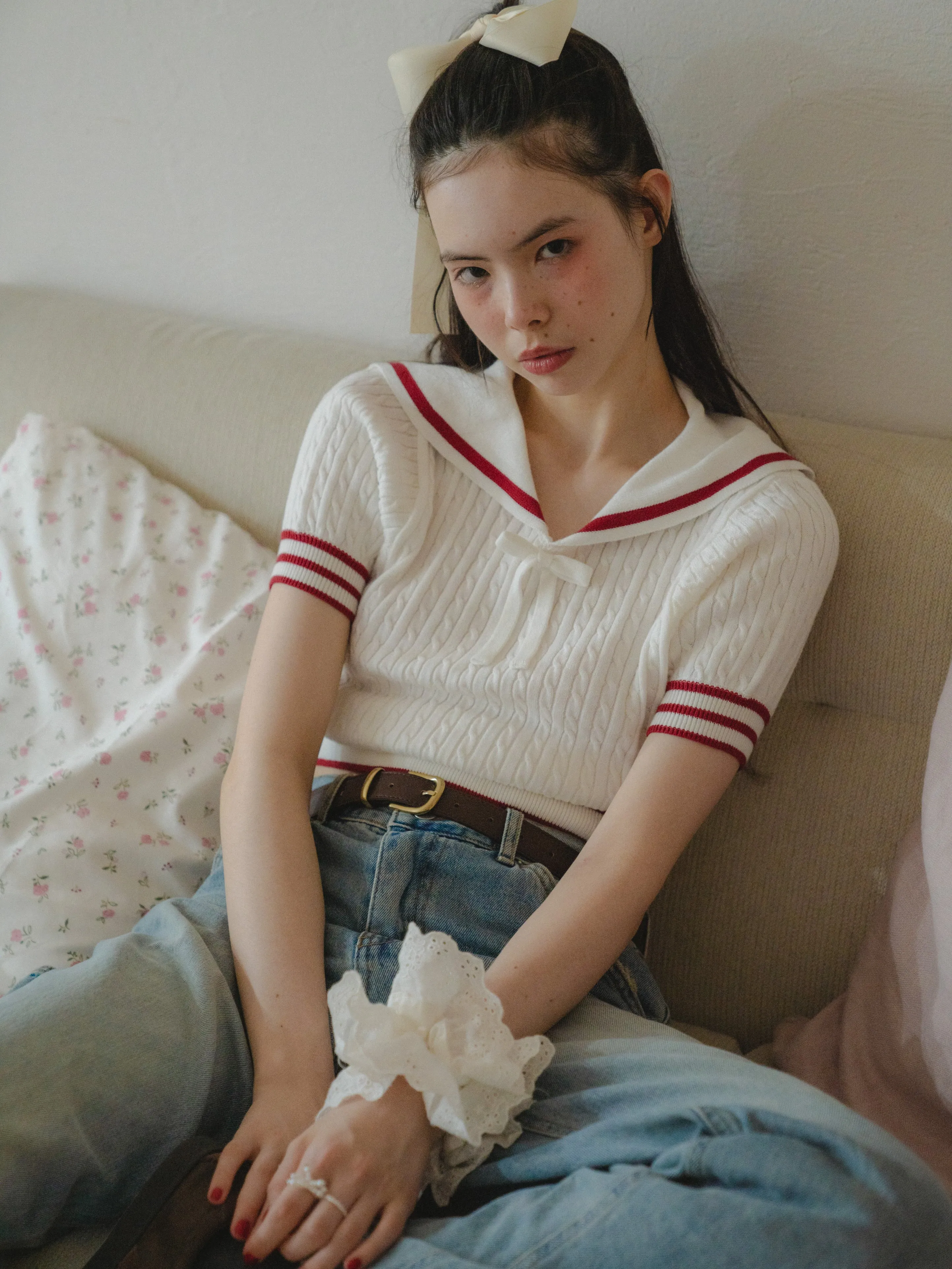 Sailor Collor Knit Top