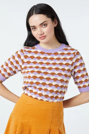 Scalloped Knit Top