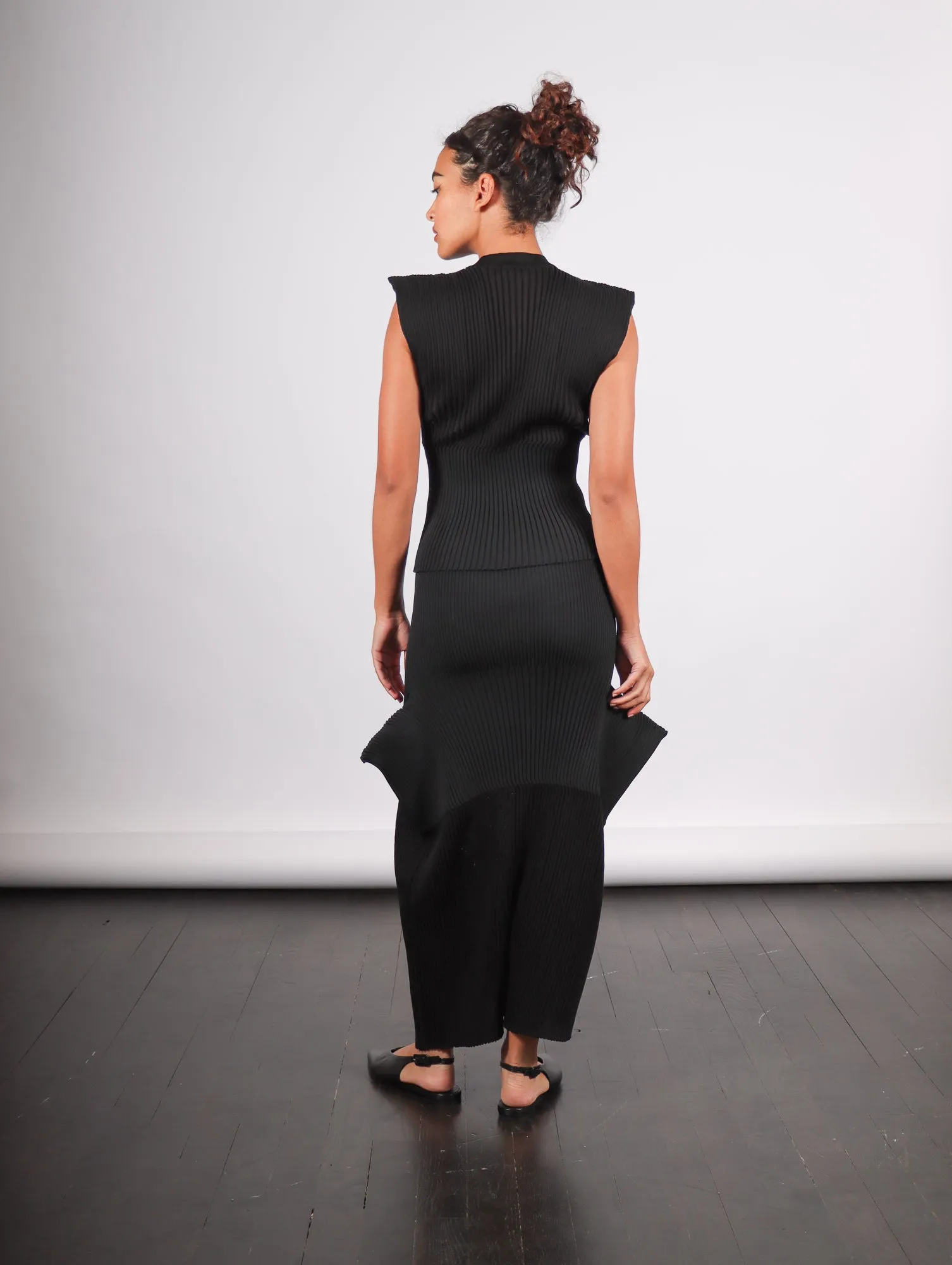 Sensu Knit Top in Black by Issey Miyake