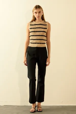 Sequins Stripe Knit Top