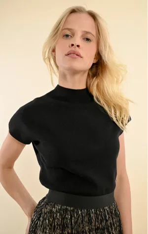Short Sleeve Ribbed Knit Top-FINAL SALE