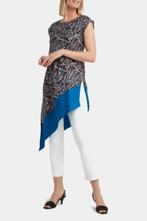 Short Sleeve V Neck Asymmetric Hem Dress