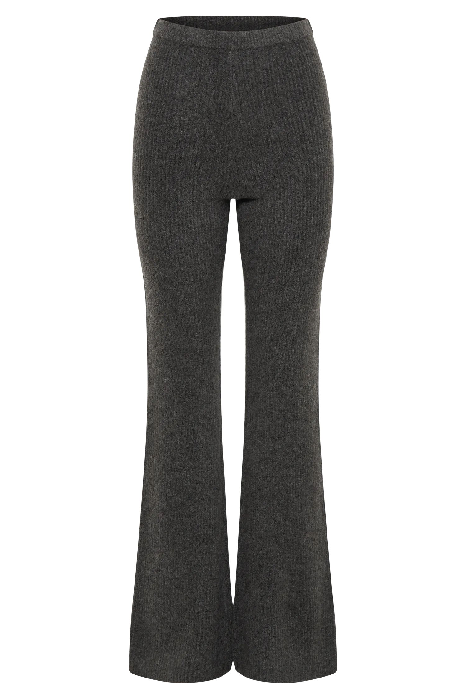 Shyann Straight Leg Knit Pant - Charcoal Marle