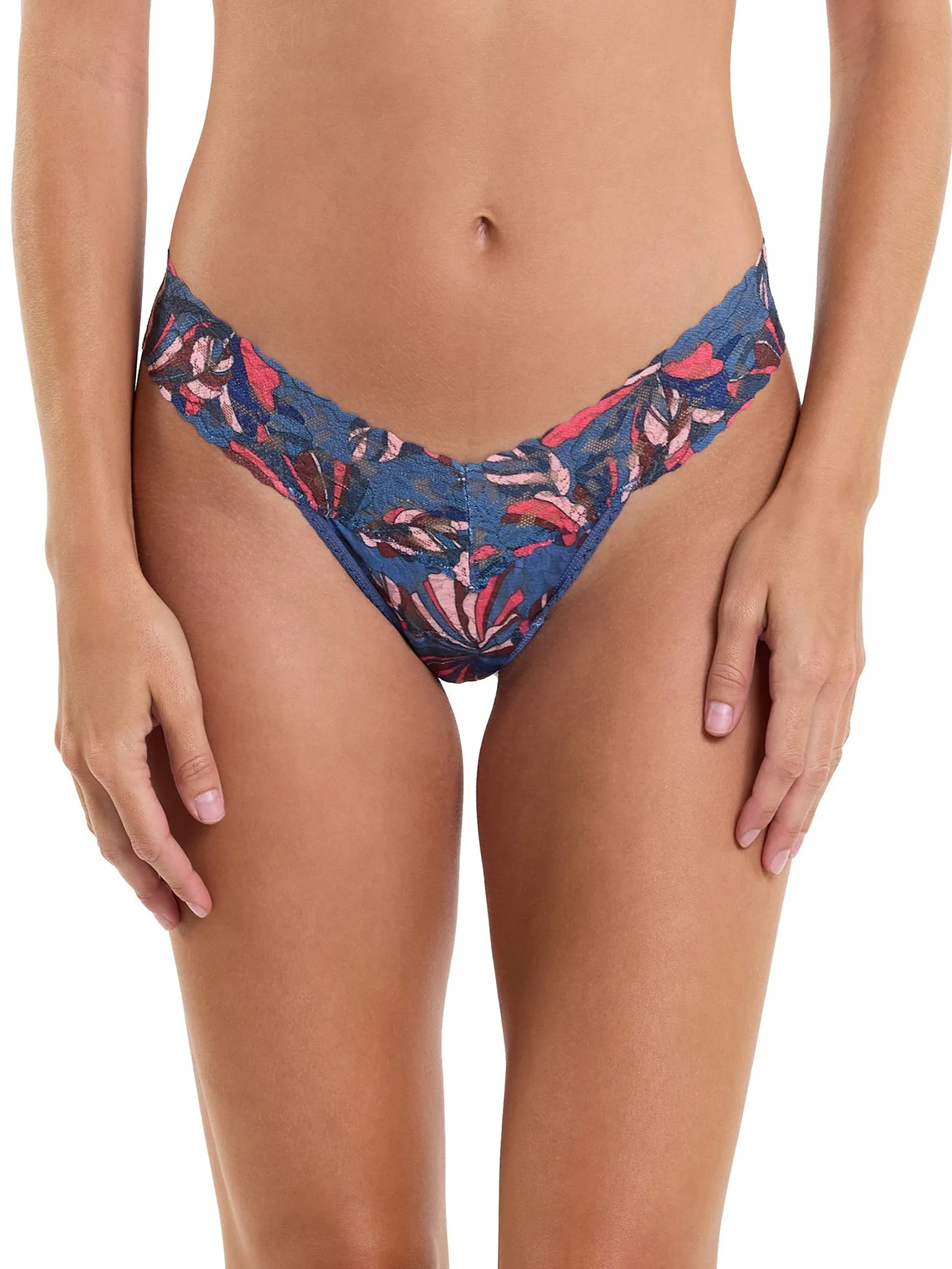 Signature Lace Low Rise Thong And Saxx Super Soft Vibe Boxer Brief Flower Pop