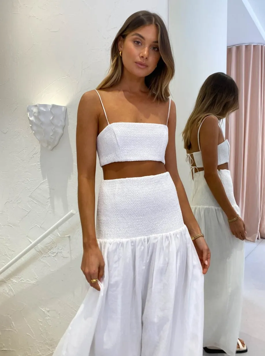 Sir Diana Crop Top in Ivory
