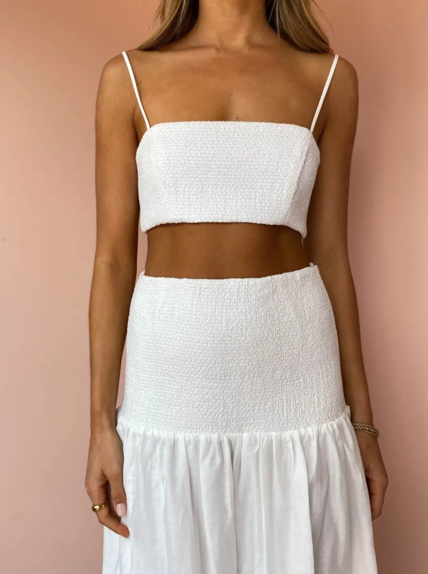 Sir Diana Crop Top in Ivory