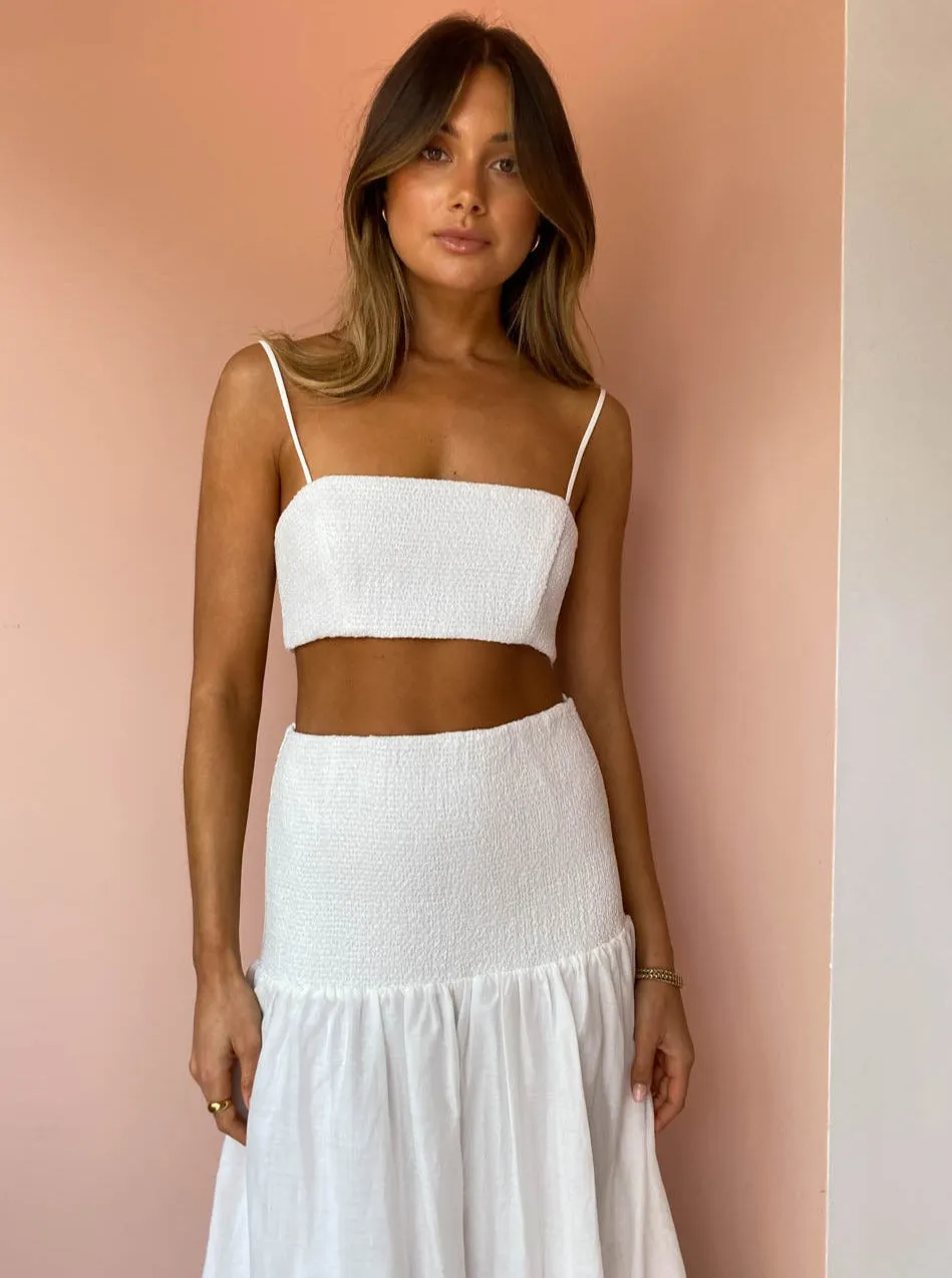 Sir Diana Crop Top in Ivory