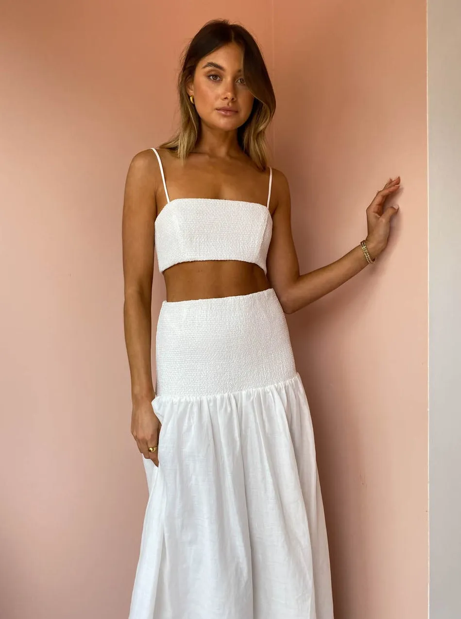 Sir Diana Crop Top in Ivory