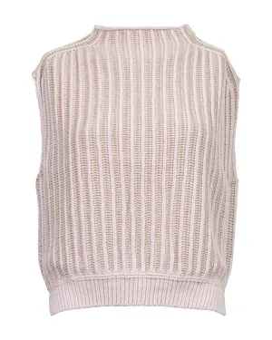 Sleeveless Wool Knit Top