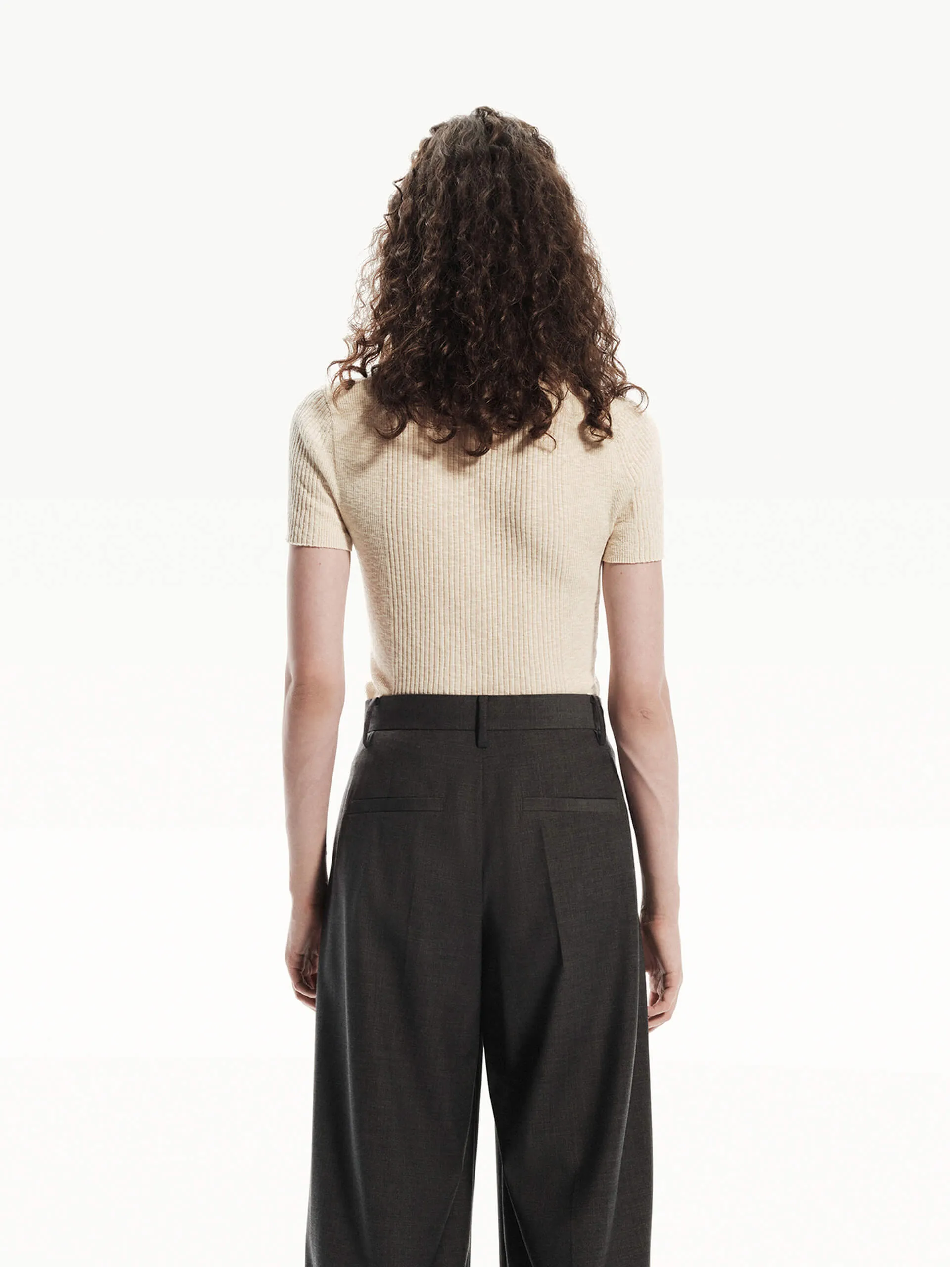 Slim Ribbed Knit Top