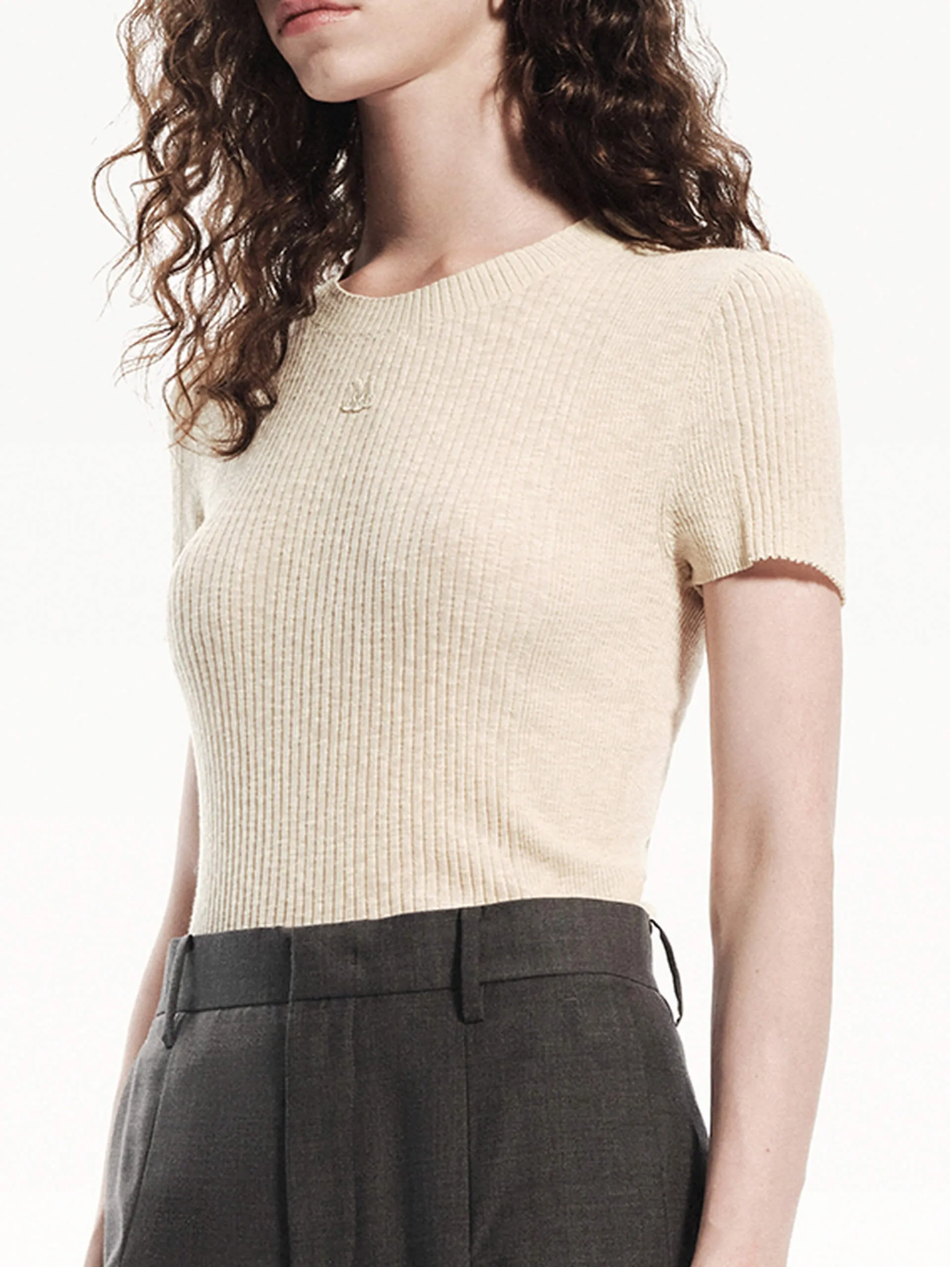 Slim Ribbed Knit Top