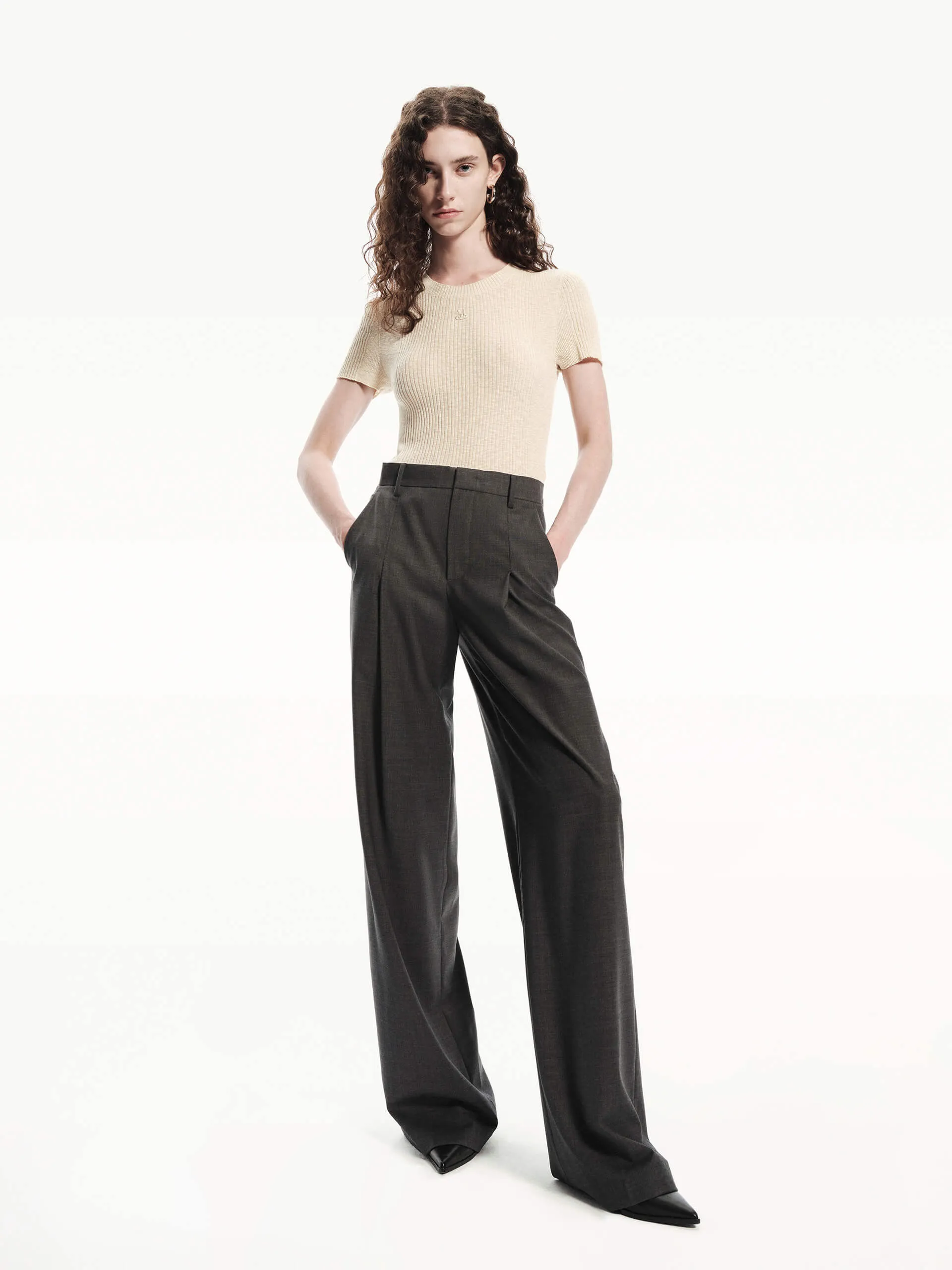 Slim Ribbed Knit Top