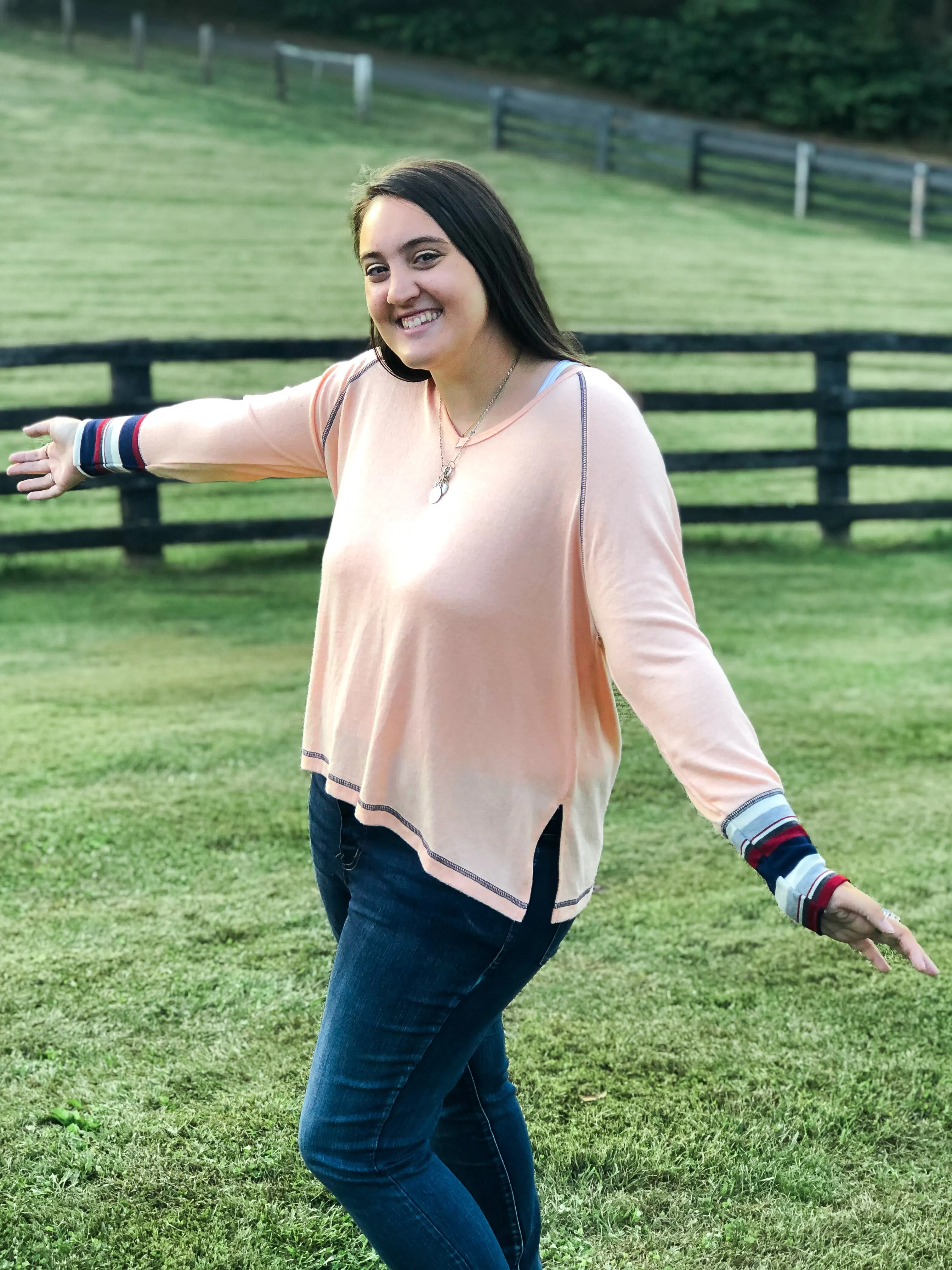 Soft and Sweet Knit Top: Peach