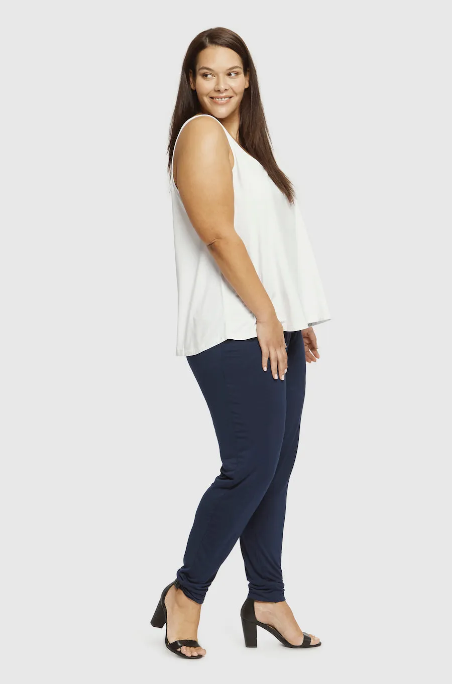 Softline Slouch Pants (no pockets) - Navy