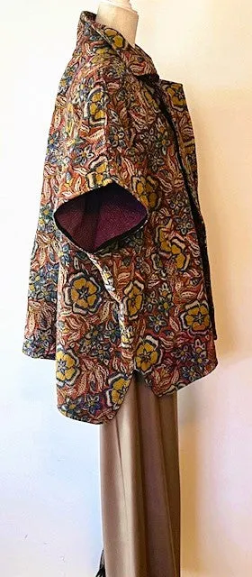 Specialty Collection: Embroidered Short Jacket Fully Reversible. (Taupe)