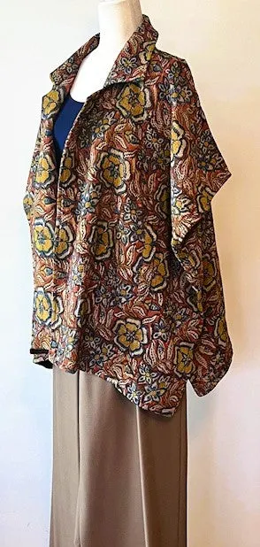 Specialty Collection: Embroidered Short Jacket Fully Reversible. (Taupe)