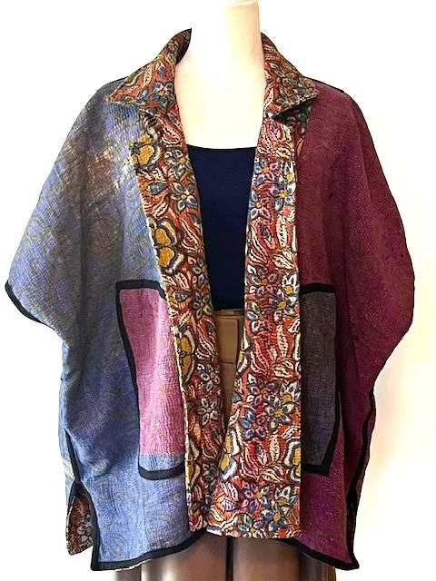 Specialty Collection: Embroidered Short Jacket Fully Reversible. (Taupe)