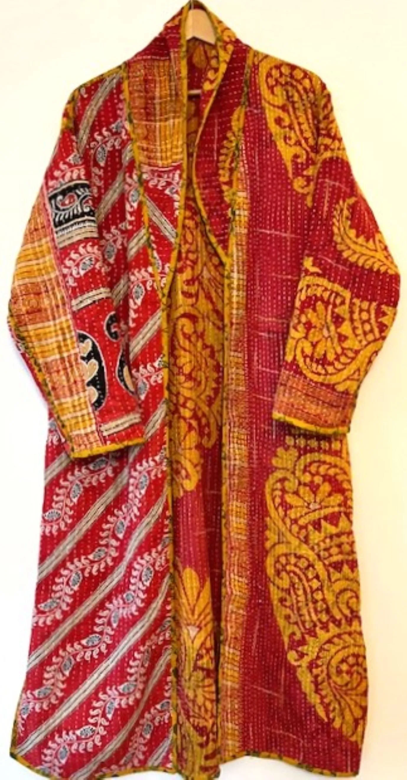 Specialty Collection: Patchwork Vintage Handmade Jacket and Robe. Rare Print
