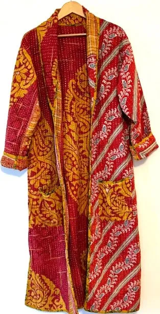 Specialty Collection: Patchwork Vintage Handmade Jacket and Robe. Rare Print