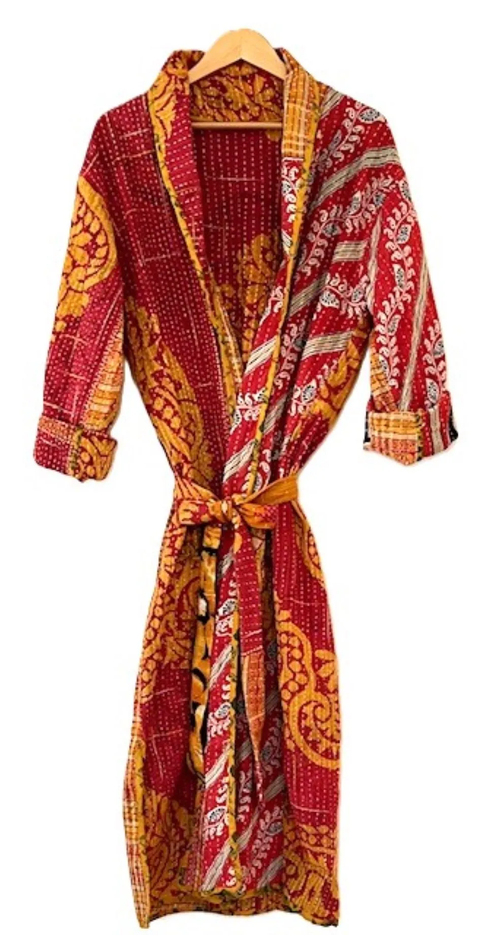 Specialty Collection: Patchwork Vintage Handmade Jacket and Robe. Rare Print