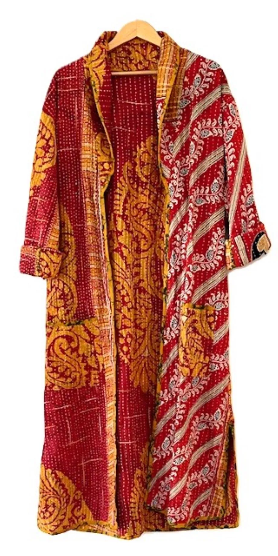 Specialty Collection: Patchwork Vintage Handmade Jacket and Robe. Rare Print