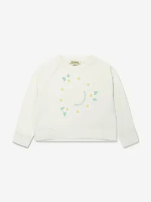 Stella McCartney Girls Flower Sweatshirt in Ivory