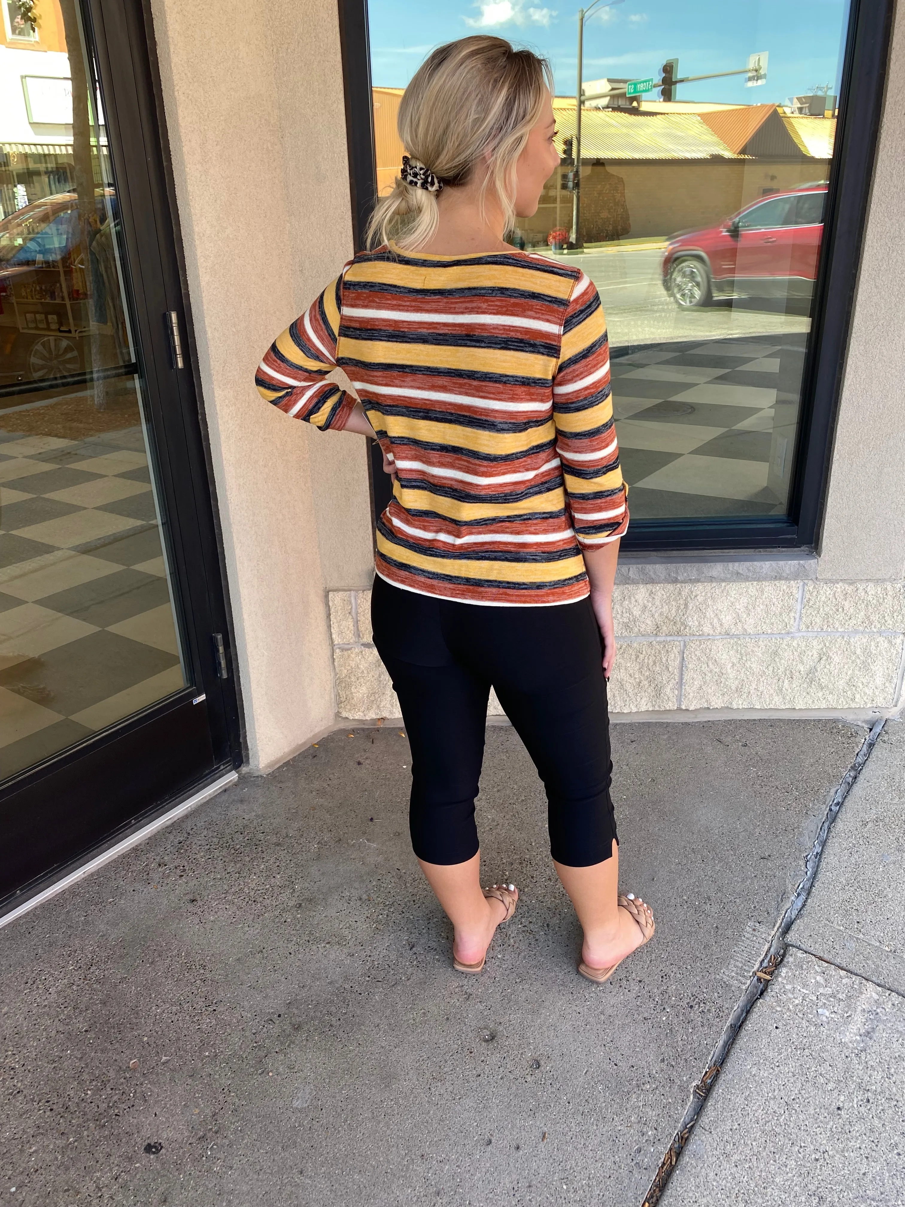 Stripe Hacchi Knit Top