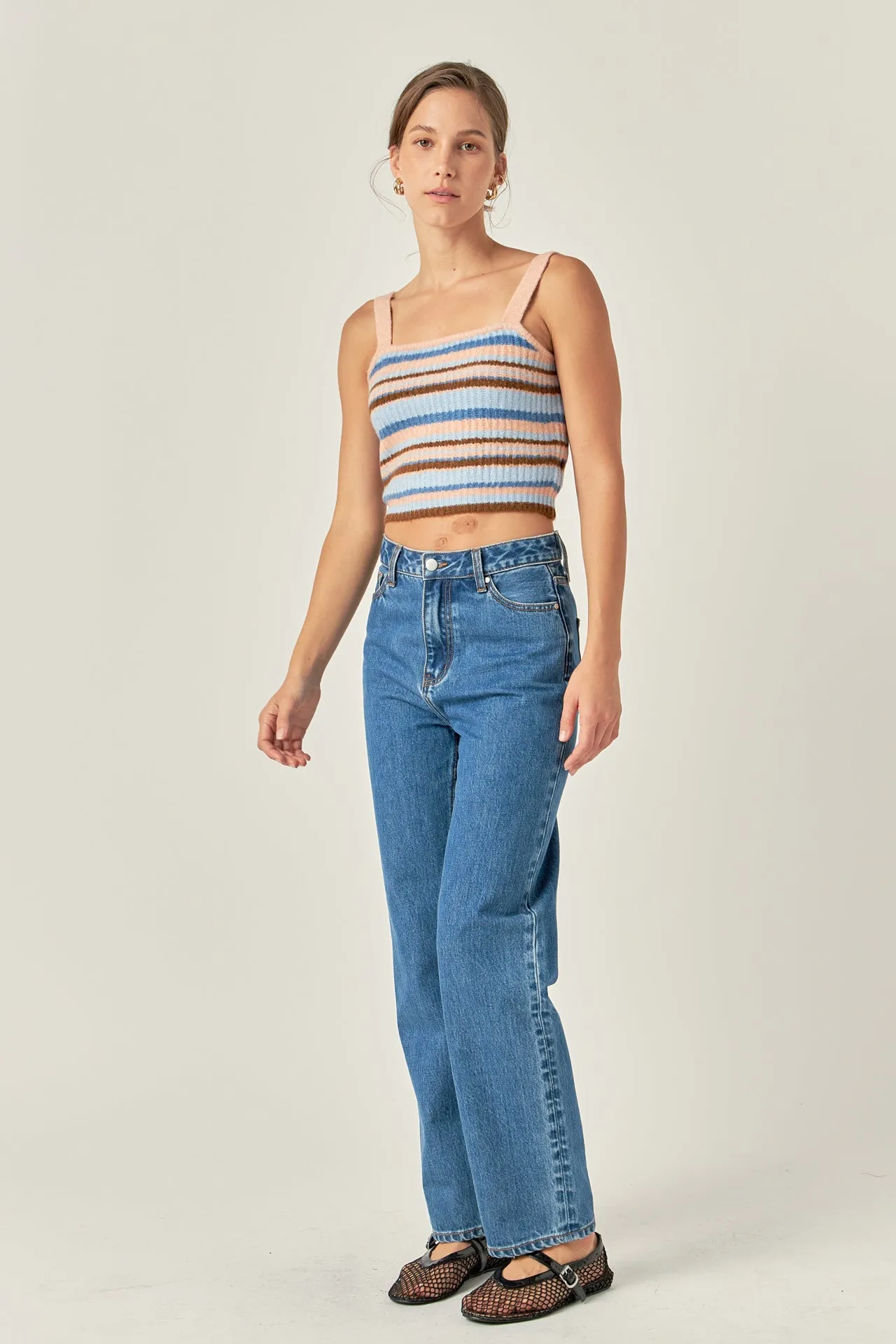 Stripe Knit Tank Top