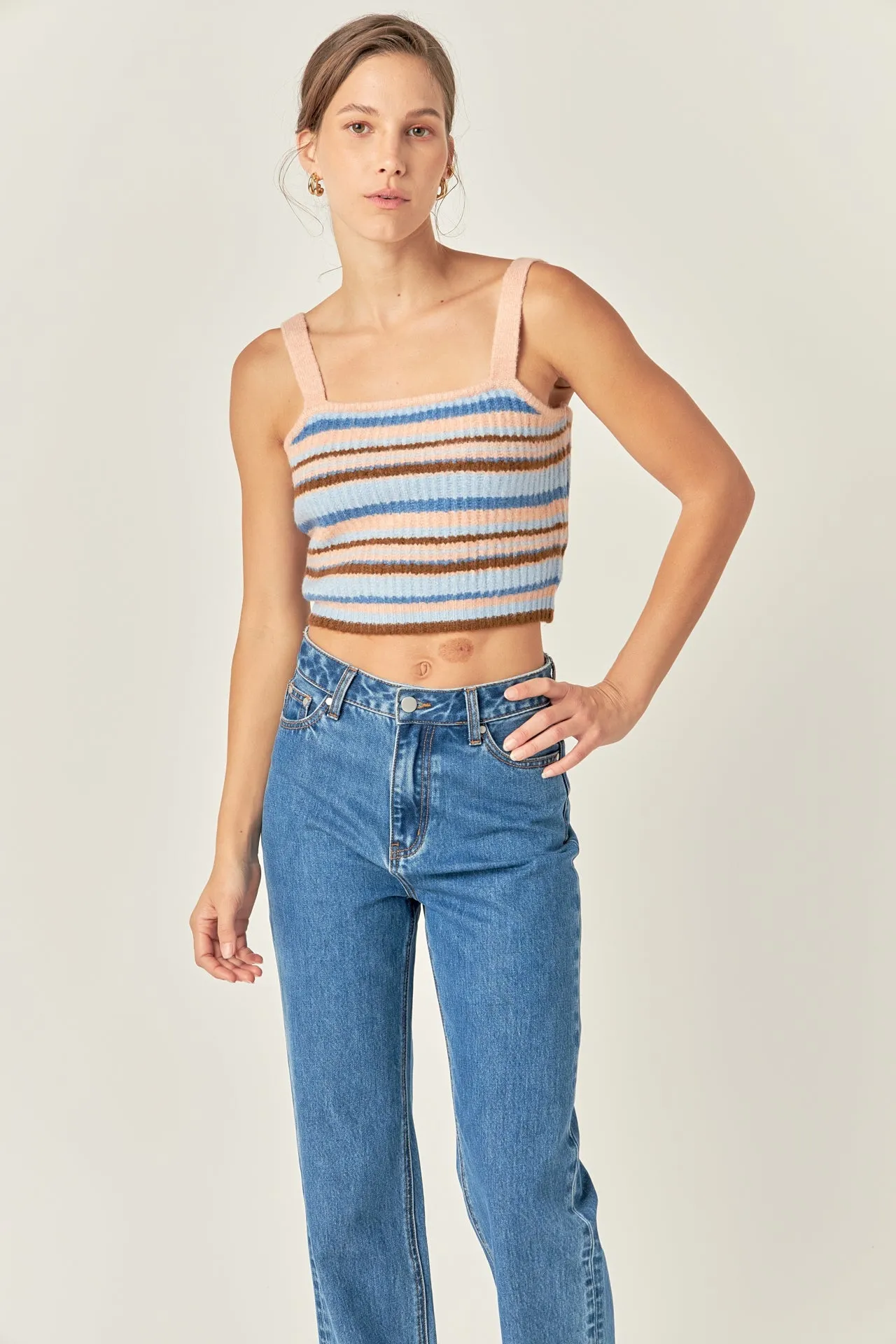 Stripe Knit Tank Top
