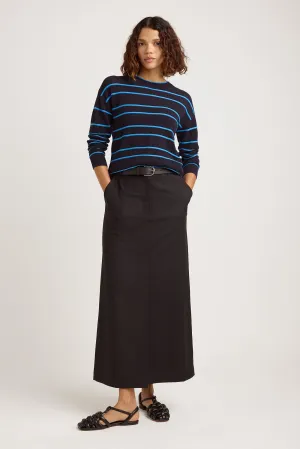 STRIPE MESH KNIT TOP